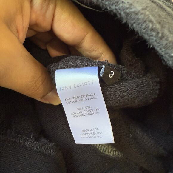 John Elliott Jogger Sweatpants Women 3 Black Fleece Utility Streetwear New York - Picture 7 of 10